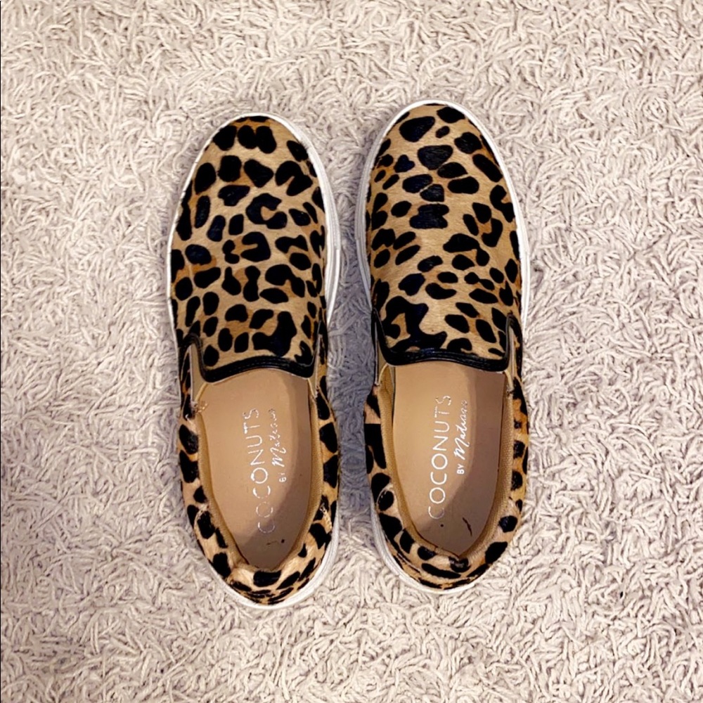 Cheetah print sneakers.